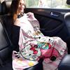 1pc Hello Kitty's Pink Adventure Soft Throw Blanket, Decorative Blanket, Living Room, Travel, Camping, Car Blankets, Beach, Office Naps, Perfect Gift