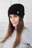 Lily Smooth Wool Women' Hat with Logo, Black