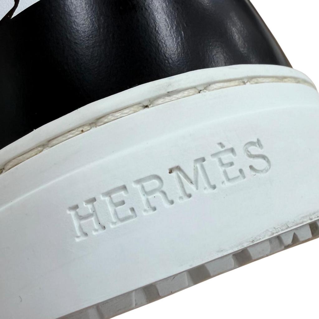 Excellent HERMES High cut sneakers DISTRICT white leather mens 41 221906 Used