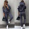 Autumn/Winter 2025 European & American Fashion Long Sleeve Sport Casual Sweatshirt Set