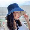 Portable Panama Hat Double-Sided Foldable Bucket Hat Beach Cap Fisherman Cap Sun Hat