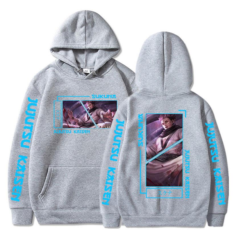 Anime Jujutsu Kaisen Hoodies Unisexga RyoUnisex Sukuna Printed Hooded Pullovers Unisex Casual Oversized Sweatshirt Gothic Streetwear Couples Clothing