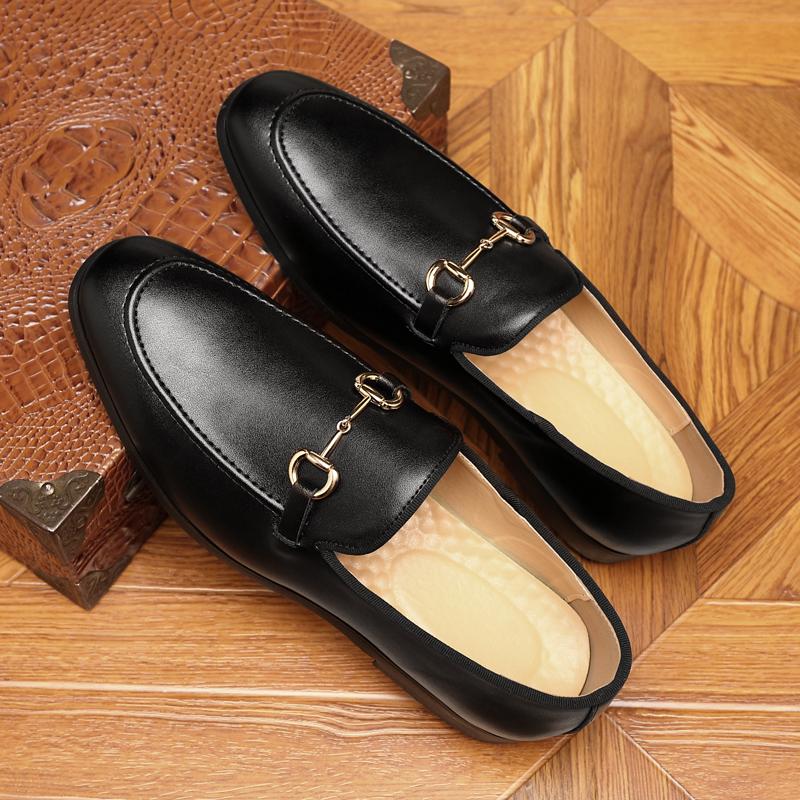 Высококачественная мужская кожаная повседневная обувь классического коричневого цвета для жениха, свадебная обувь для работы на работе, мужская нескользящая обувь