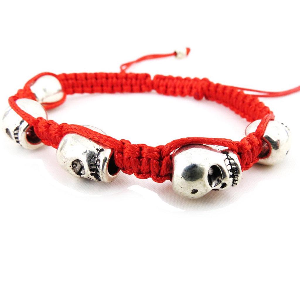 Les Trésors De Lily [J3615] - Дизайнерский браслет Шамбала из красного дерева «Череп»