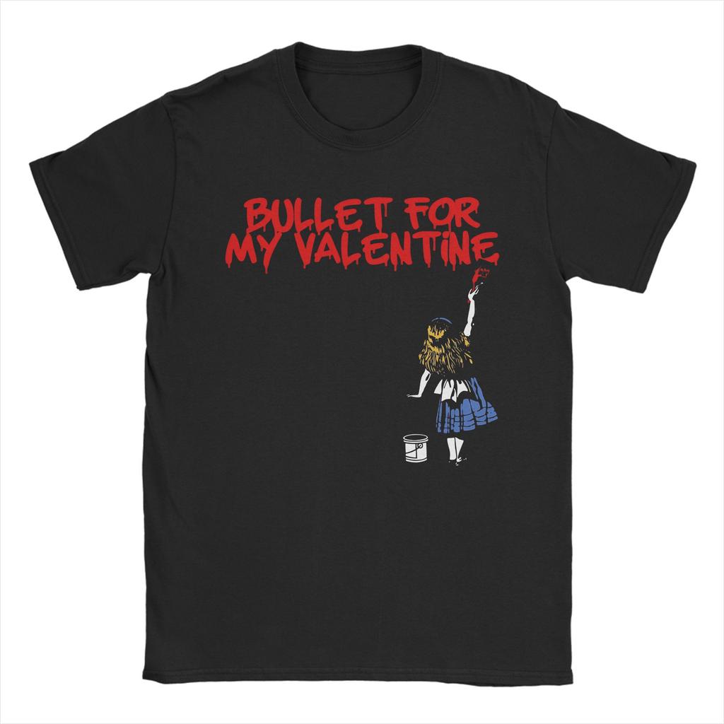Мужская футболка Band Bullet for My Valentine Хипстерская Чистый Хлопок Футболки с Коротким Рукавом Футболка С Круглым Вырезом Топы Большого Размера