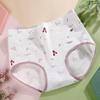 Women's High Waist Tummy Control Cotton Hip Lifting Printed Briefs