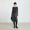 LILY contrasting striped flared sleeve knitted sweater