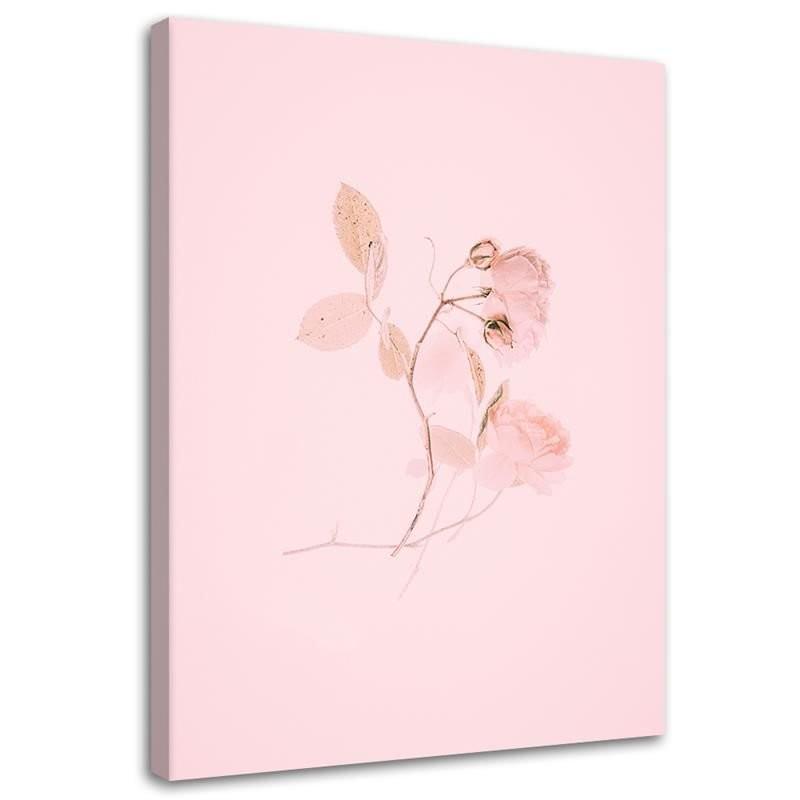 Canvas print, Minimalist pink flower