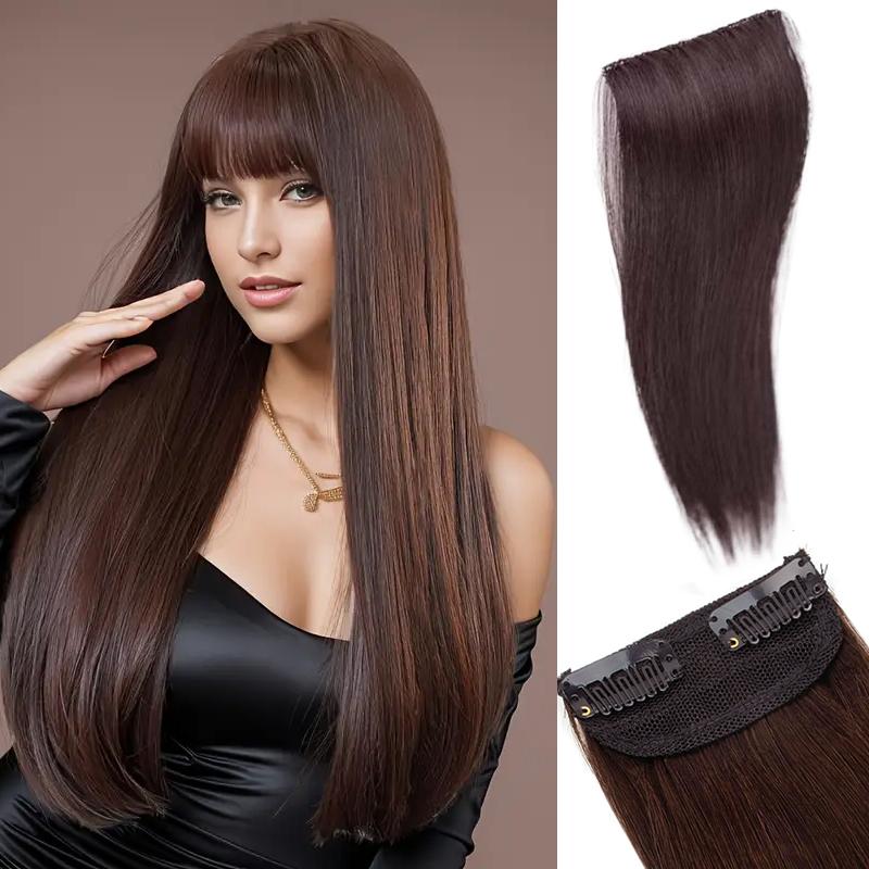 MISS WIG Синтетические короткие прямые накладки для волос, гладкие и пушистые, на клипсах, для женщин, для увеличения объема волос, аксессуары