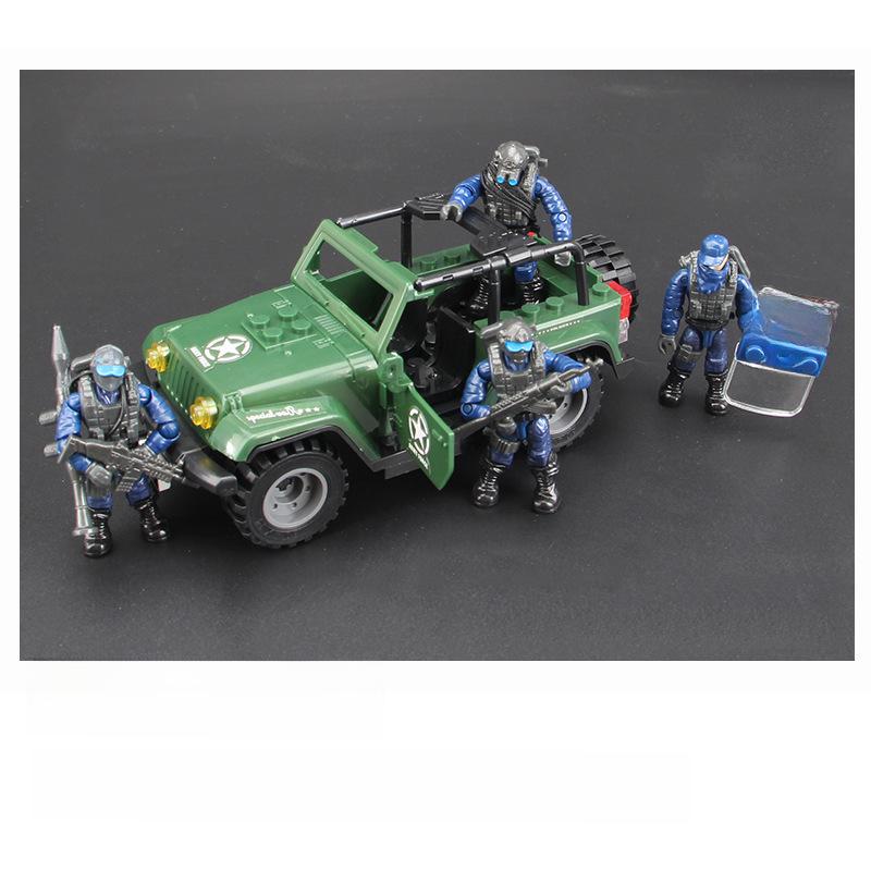 Набор для самостоятельной сборки внедорожного джипа - Военные строительные блоки для детей