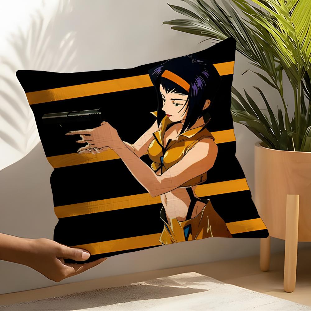 Cowboy Bebop Pillow Case Linen Cushion Covers For Decorative Sofa Home Pillows Case Car Chair Pillows Cases