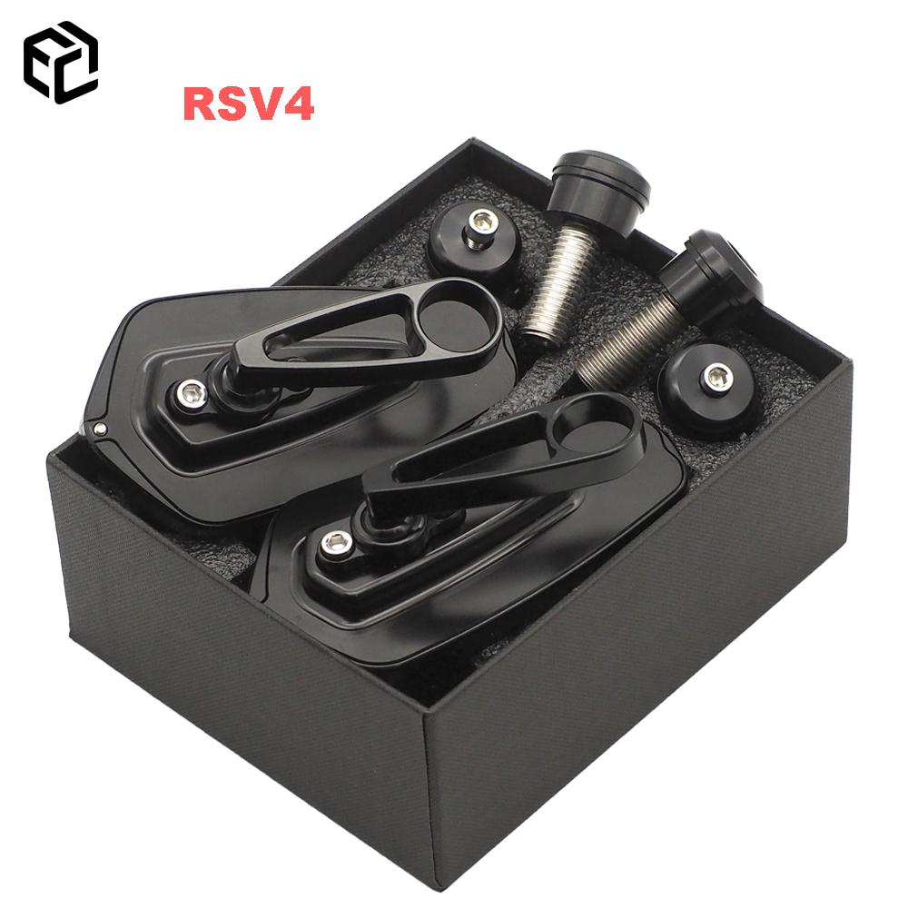 Motorcycle Rearview Side Mirror For Aprilia RSV4 RS125 660 50 Tuono 1100 660 CNC Aluminum HD Glass Moto Accessories