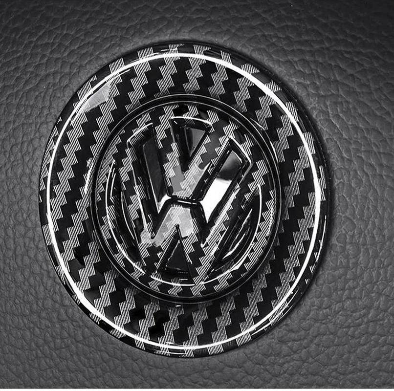 Для автомобиля VOLKSWAGEN Наклейка-эмблема на руль Аксессуары для интерьера Для Volkswagen GTI Polo Golf Passat Scirocco Beetle Tiguan