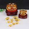 1Pc or 1Set Glass Cornucopia Wholesale Citrine Cornucopia Decorative Handicrafts Into Treasure Size Gold Ingot Home Decoration