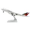 30CM 747 Philippines Airlines Model Aircraft Toys Boys Kids Resin Die-Casting Airplane Simulation Model Planes Collected Gift By