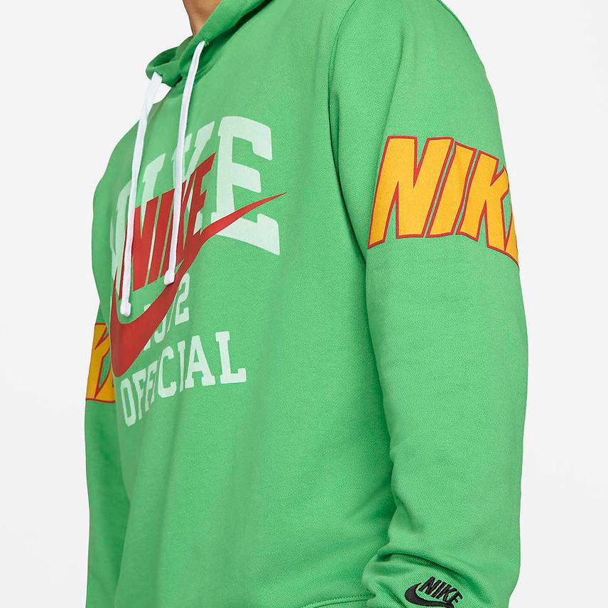 Nike Мужская толстовка с капюшоном и длинным рукавом с логотипом Свитшот Светло-зеленый DD6169-362