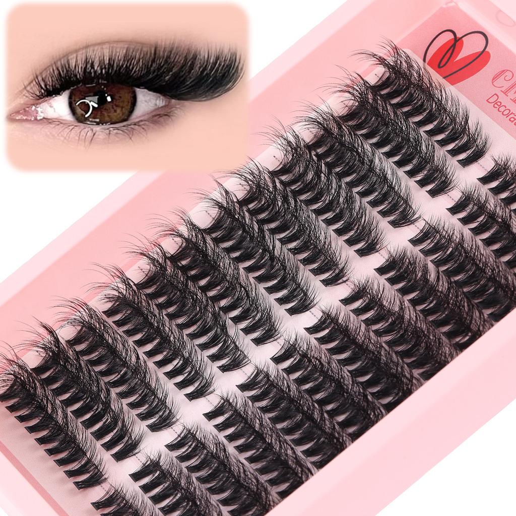 Soft & Natural Segmented False Eyelashes - C Curl, Subtle European/American Style. Choose Your Look for a Big Eye Effect.