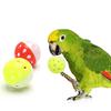 1pc Funny Parrot Toys Hollow Ball With Bell For Parakeet Cockatiel Bird Chewing Sound Toys Bird Toy Accessories Random Color
