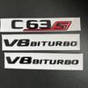 3D Черные Буквы Логотипа C63S Значок V8 BITURBO Наклейка Звезда на Заднюю Часть Автомобиля Эмблема AMG на Багажник Для Mercedes Benz AMG W205 C205 Аксессуары