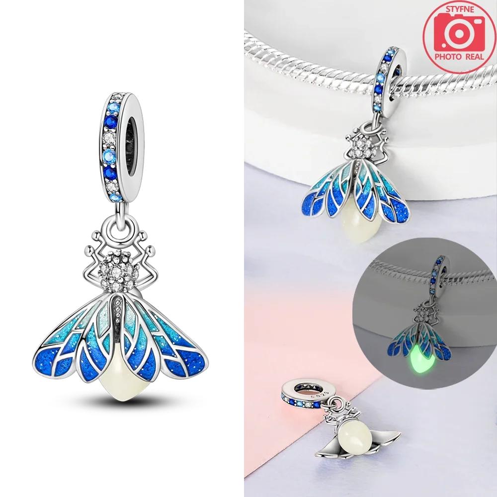 Оригинальные шармы Dragon Firefly Butterfly Puppy Heart Plane Travel Медные бусины Подходят для браслета Циркон Для женщин Подарок