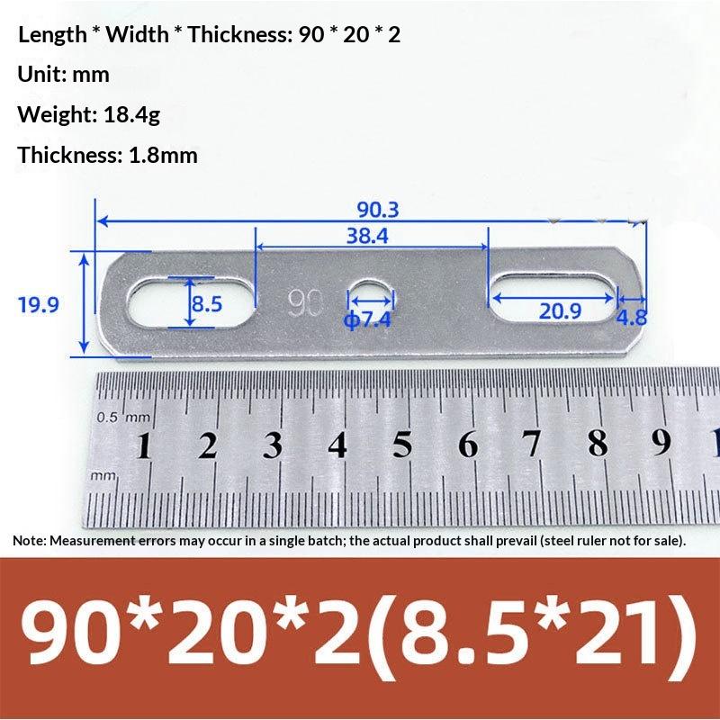 304 Stainless Steel Double Hole Metal Straight Plate Thickened Flat Gasket With Holes Blocking Plate Bolt Accessories