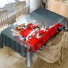 Christmas Tablecloths Years Christmas Eve Decoration Fireplace Kitchen Rectangular Coffee Table Stain Resistant Tablecloths