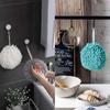 3PS Chenille Hand Towels Kitchen Bathroom Hand Towel Ball with Hanging Loops Quick Dry Soft Absorbent Microfiber Towels