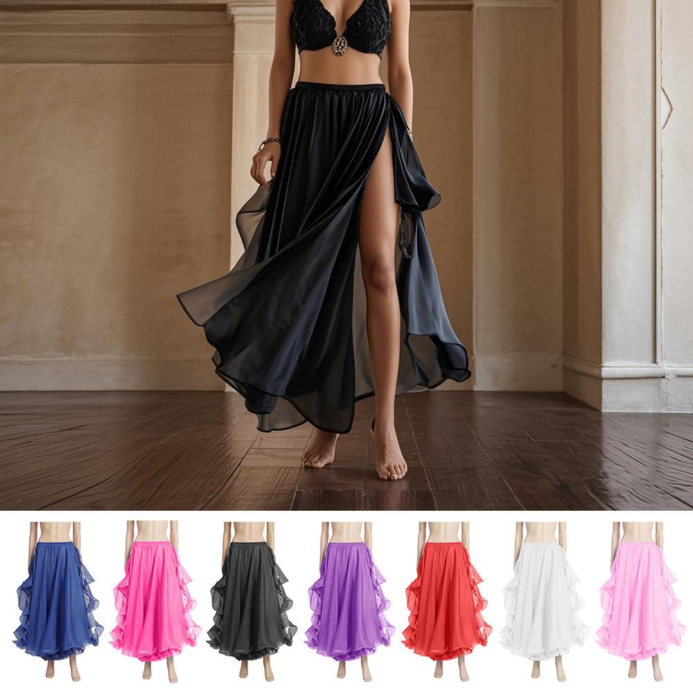Tassels Sun Skirt Shining Belly Dance Skirt Spanish Skirt Dancing Skirt Show Costumes