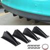 4 шт./компл. автомобильный задний бампер полоска губа двойной спойлер диффузор сплиттер защита от царапин защита от столкновений