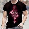 New Summer Men's Fashion T-shirt Personality Bow and Arrow Printed Men's T-shirt Top