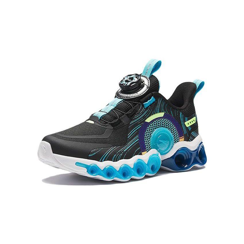 Anta Кроссовки для бега Kids Energy Ring 9.0 с низким верхом, нескользящие, износостойкие, детские, цвет черный, синий 312345580-E