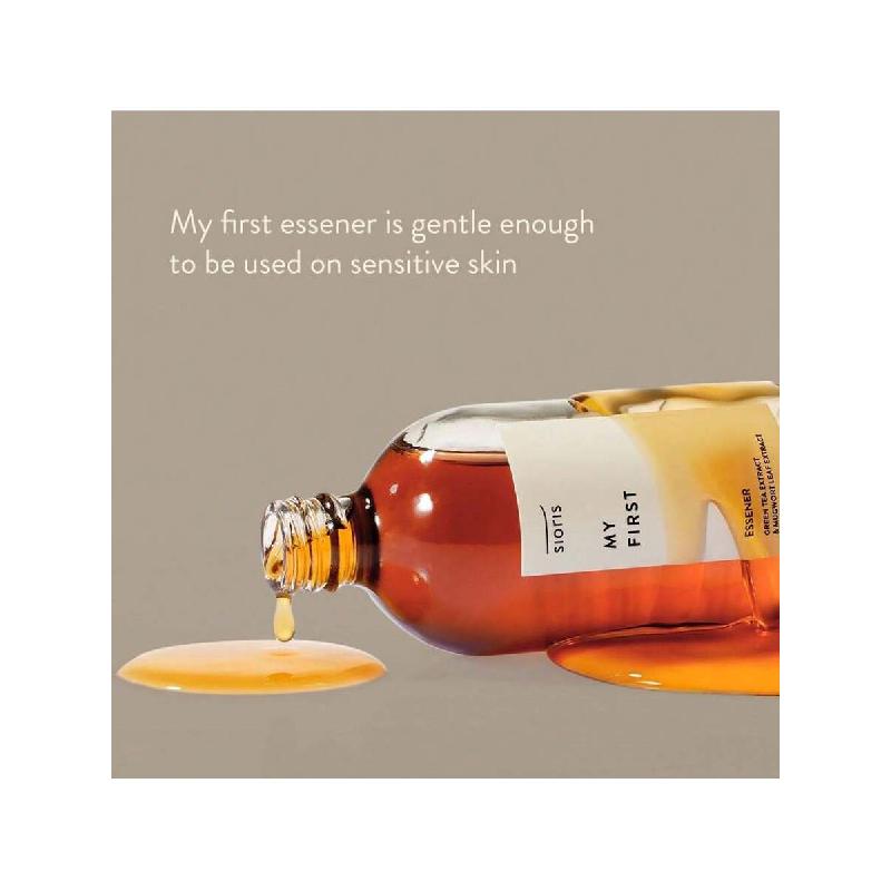 Sioris My First Essener 100ml Korean Skin Care Moist, Nourishing Essence Toner Based By Organic Green Tea Mugwort To Soothe