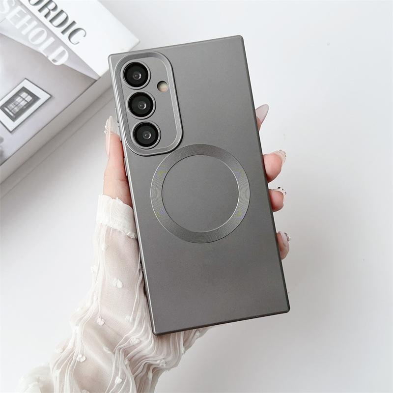 Подходит для чехла для мобильного телефона Samsung S24 Ultra Защита от падений S23 Силиконовый с ощущением кожи S22plus Магнитная адсорбция Полная защита Чехол 21