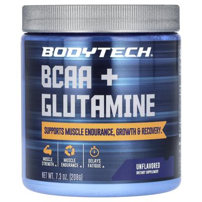 BCAA + Глютамин Порошок, Без вкуса, 7,3 унции (208 г)