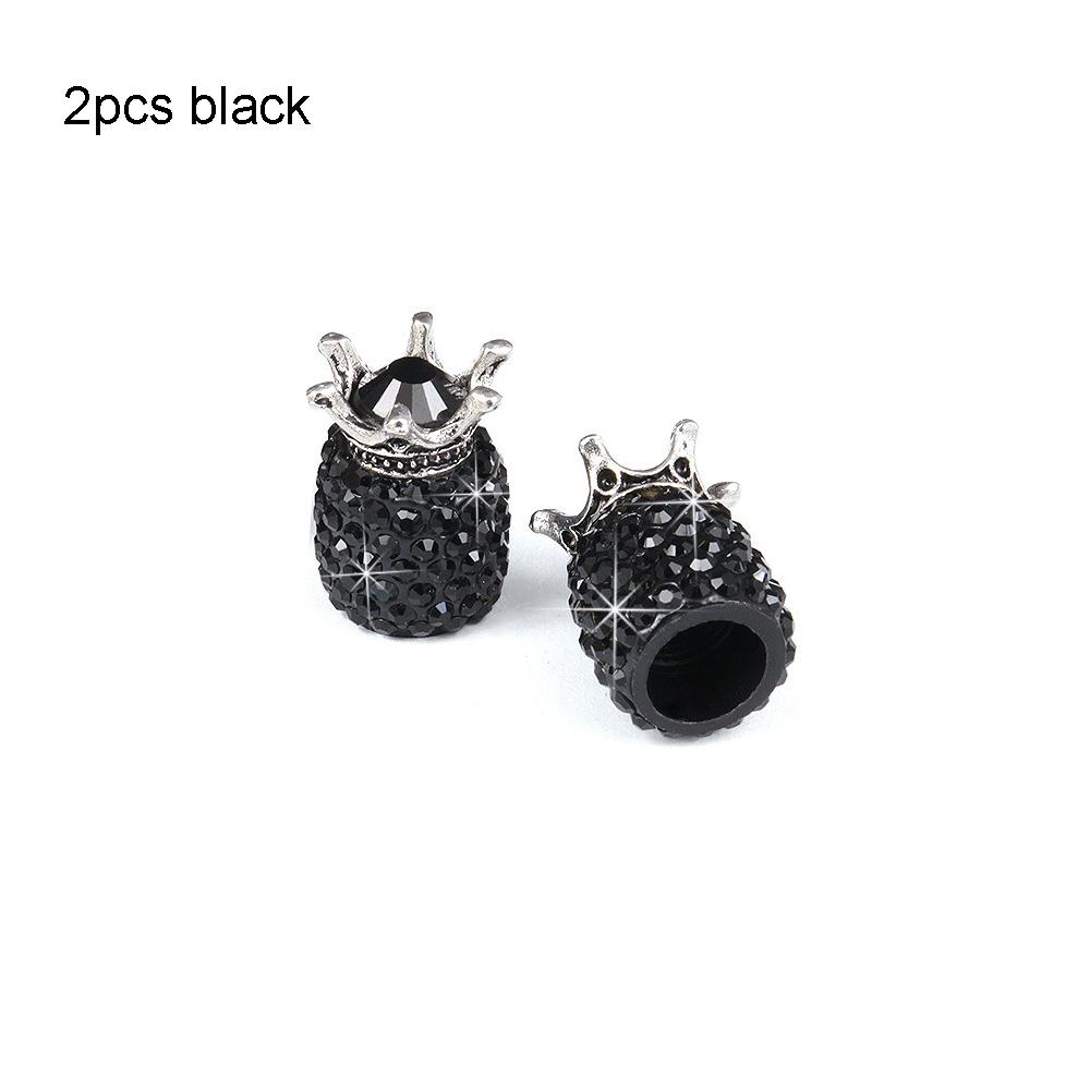 2/4 шт. Блестящие колпачки на ниппель шины автомобиля с бриллиантовой короной, колпачки для обода шины, пылезащитные декоративные универсальные колпачки для мотоцикла, велосипеда