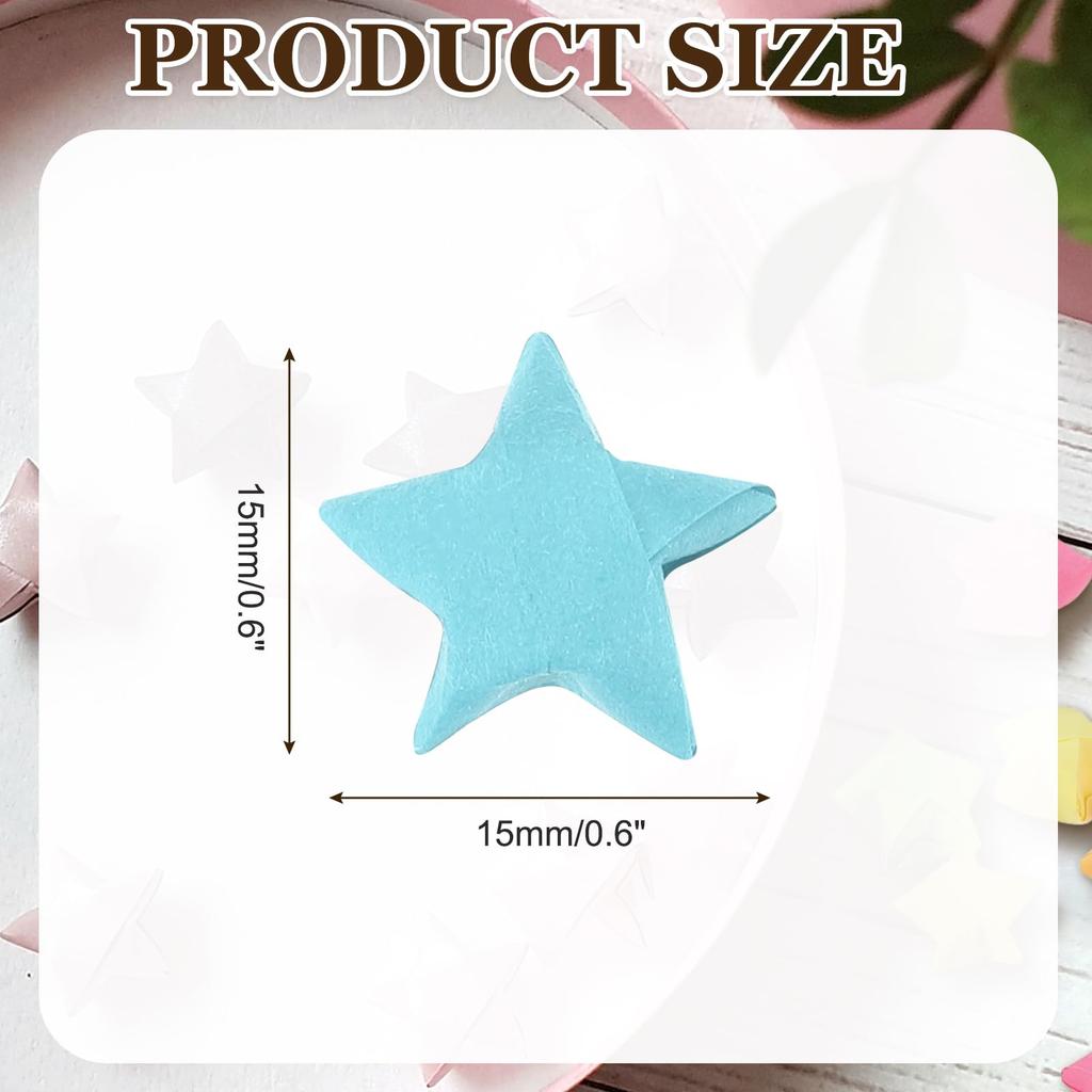 uxcell finished origami lucky star set star perfect for or as a gift for a female friend 300-piece - wish-granting - Christmas, parties, weddings,