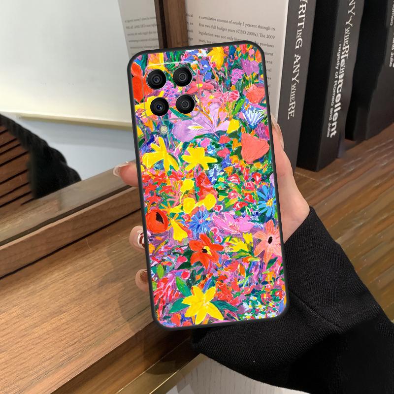 Яркая Цветочная Живопись Художественный Чехол Для Samsung Galaxy M56 M06 M16 M36 M52 M32 M12 M54 M34 M14 M35 M55 M15 M11 M31 M13 M53