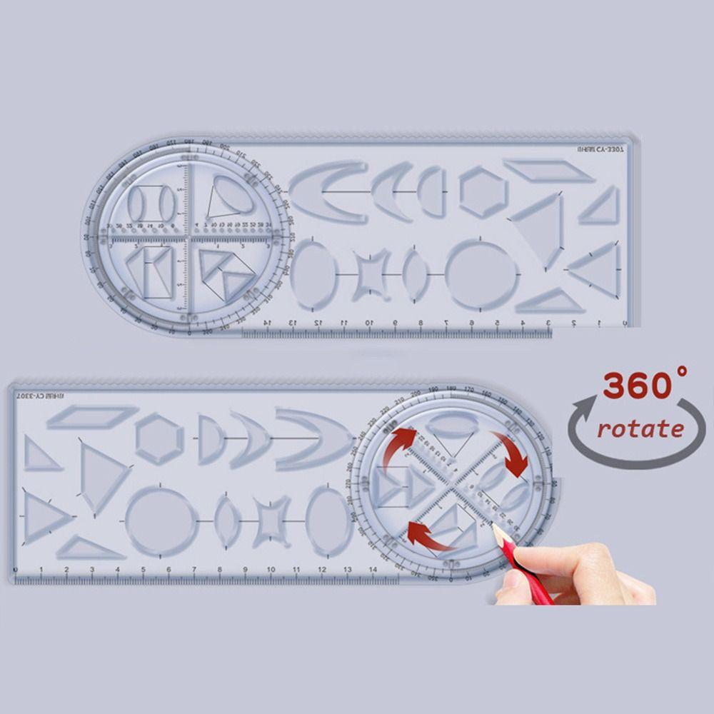 Stationery School Office Supplies Ruler Learning Measuring Tool Geometric Drawing Protractor