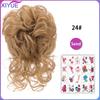 Synthetic Hair Bun Chignon Messy Curly Hair Band Elastic Scrunchy False Hair Pieces For Women Hairpins Black Brown