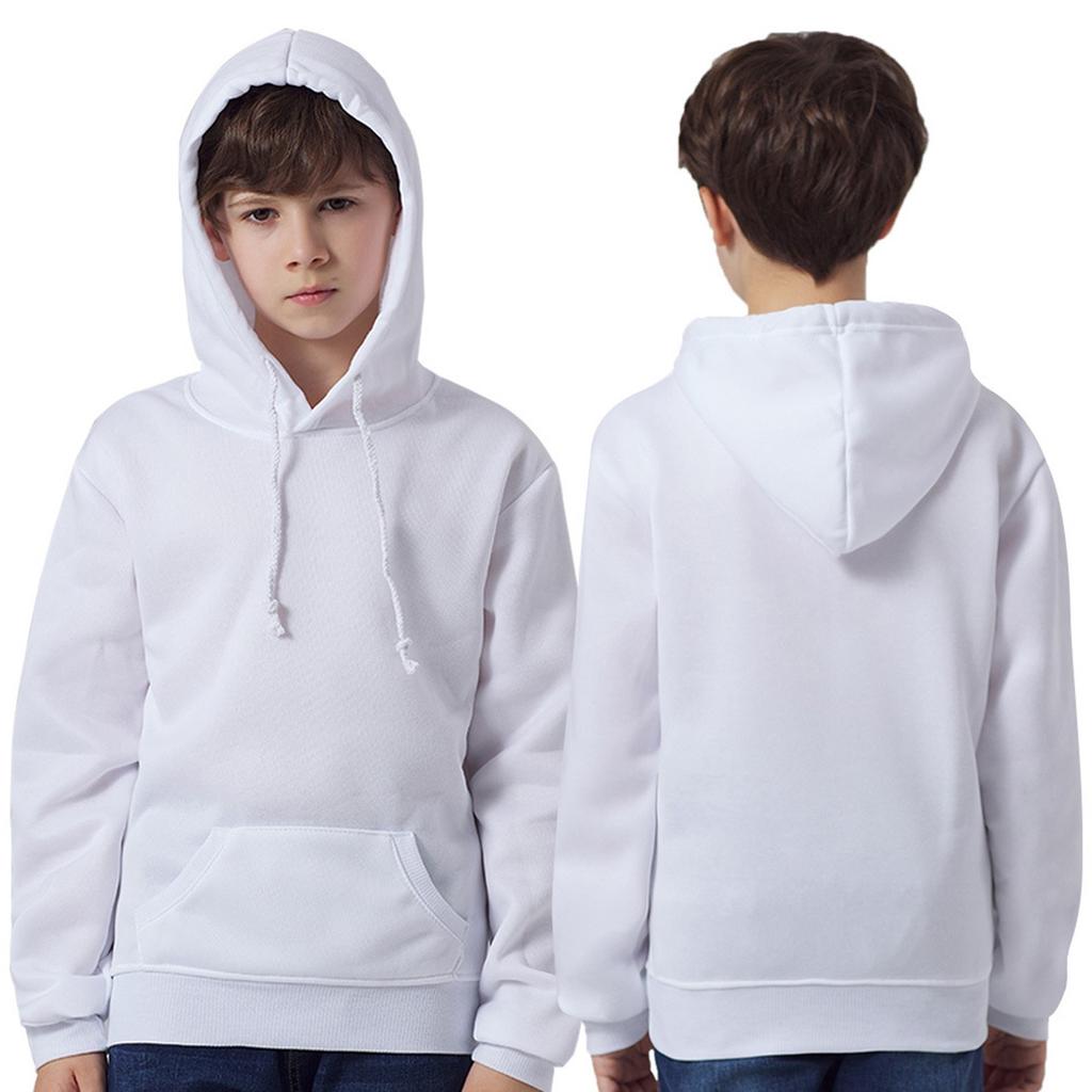 Fashion Child Kids Solid Color Long Sleeve Hoodie Pullover Sweatershirt Tops