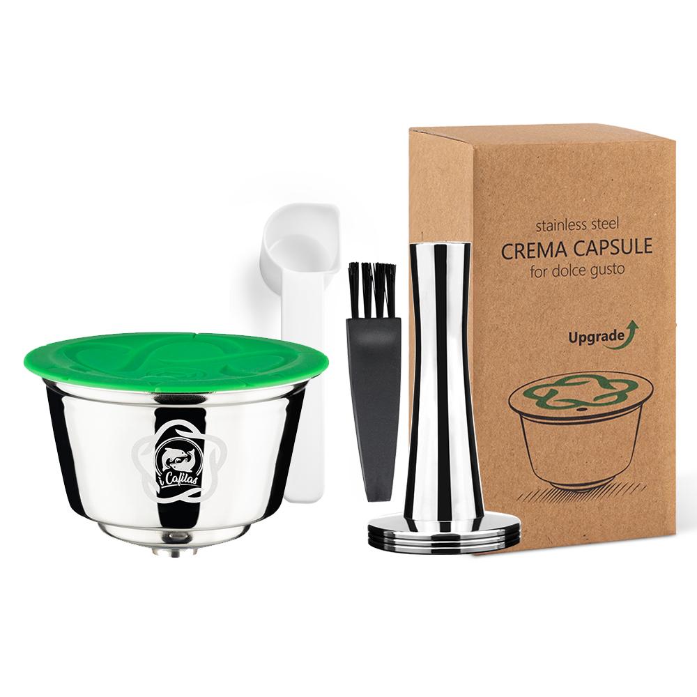 ICafilas Многоразовая Кофейная Капсула для Dolce Gusto Многоразовый Фильтр-Капсула из Нержавеющей Стали для Кофе Эспрессо Crema