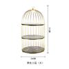 Three-tier Fruit Tray Marbling Metal Cake Stand Afternoon Tea Decorative Dessert Shelf Multi-layer Glass Plate Snack Display