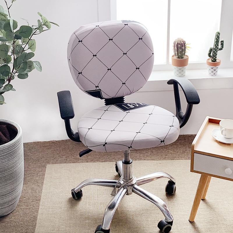 Чехол для офисного кресла, утолщенный жаккардовый, растягивающийся чехол для компьютерного офисного кресла, защитный чехол для выдвижного офисного игрового кресла, чехол для офисного стола