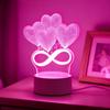 1 шт. USB 3D Креативный Светодиодный Ночник в Форме Сердца Рождественское Украшение для Дома, Спальни, Украшение на День Рождения, Свадебные Подарки