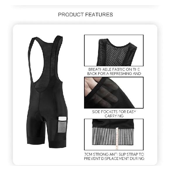 Fualrny New Pro Cycling Bib Shorts Summer Breathable Quick Dry Mountain Road Biking Men Professional Sponge Pad Bicycle Clothes