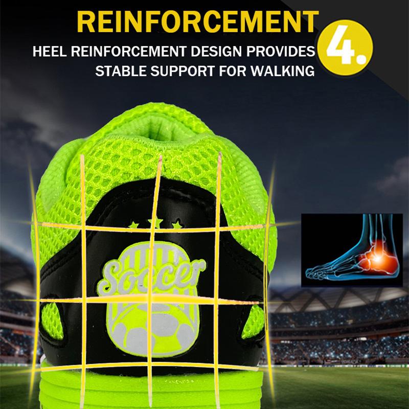 Boy Girl Tf Children's Football Shoes Hook Loop Football Boots No Spikes Lacrosse Beginner Cricket Shoes Baseball Shoes