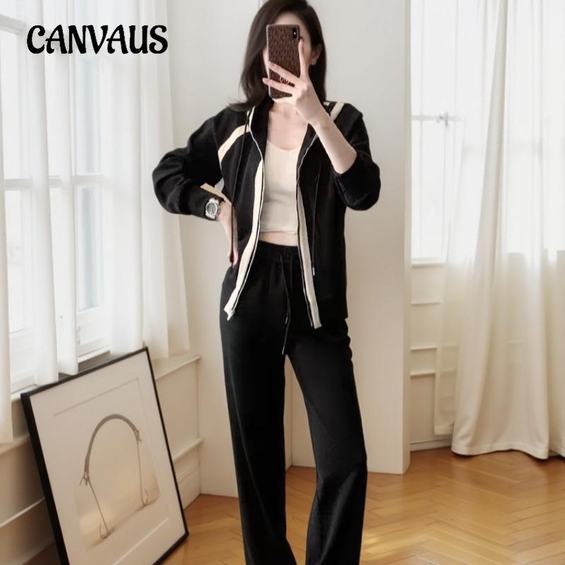 Women's Plus Size Autumn Plus Fleece Thick Cardigan Hoodie Retro Casual Pants Jacket Set
