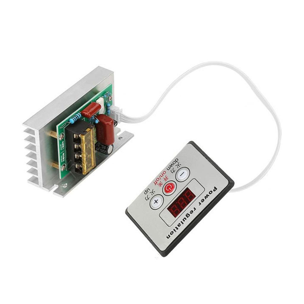 AC220V 8000W High Power Digital SCR PWM Motor Speed Controller Voltage Regulator Dimming Control Attemperation Durable