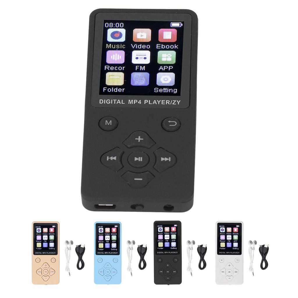Mp3 Mp4 Player Super Slim 1.8 Inch Color Screen Bluetooth 5.0 Built In 64GB HiFi Portable Digital Mu