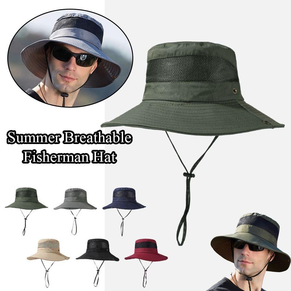 Adjustable Fisherman Hat Big Eaf Mountaineering Hat Portable Sunshade Hats Unisex
